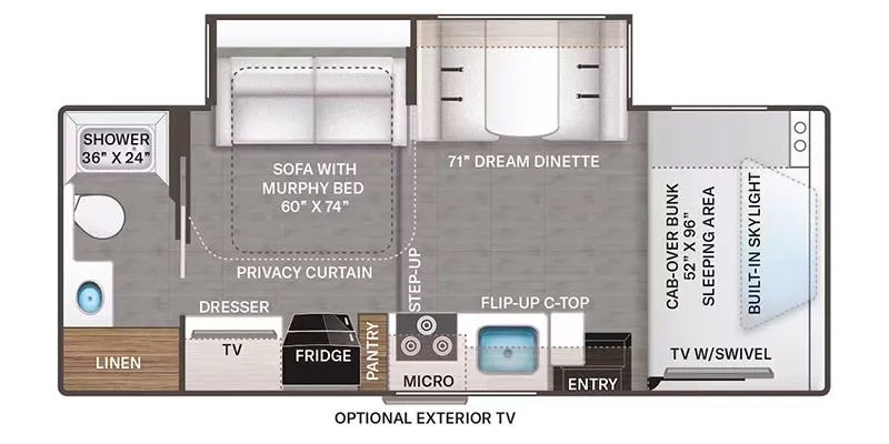 2023 Thor Motor Coach Quantum LC25 - Floor plan