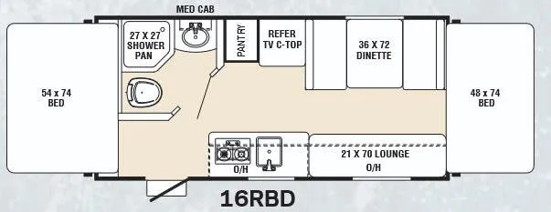 Coachmen Clipper 16RBD floor plan