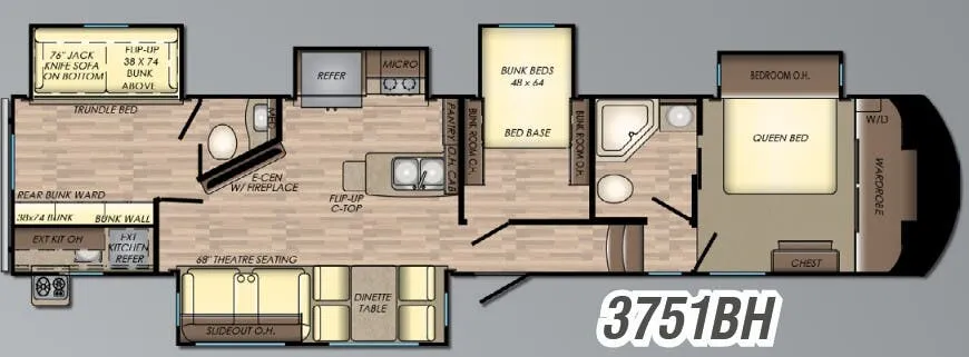 CrossRoads Volante 3751BH floor plan