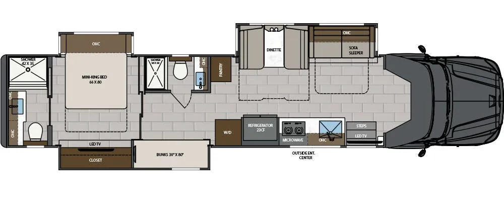 Renegade RV XL X45BBC floor plan