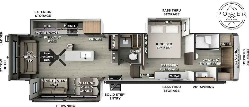 2026 Forest River Rockwood Signature 401SFB floor plan