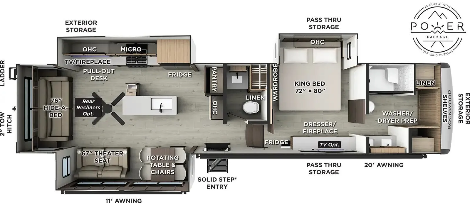 2026 Forest River Rockwood Signature 401SFB - Floor plan