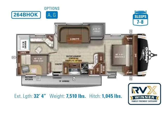 Jayco Eagle HT 264BHOK floor plan