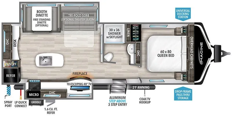 2024 Grand Design Imagine 2670MK - Floor plan