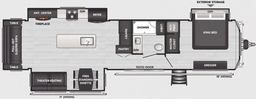 Keystone Retreat 391RS floor plan
