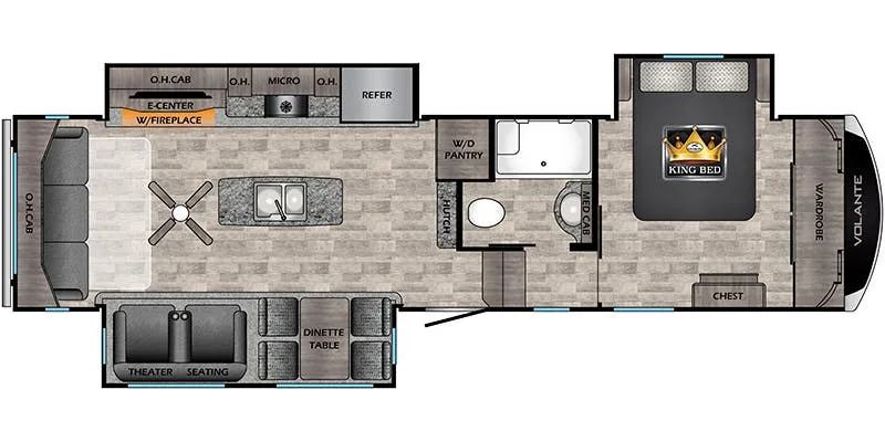 CrossRoads Volante VL3201IK High Profile floor plan