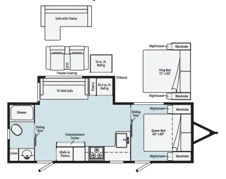 Winnebago Voyage V2427RB floor plan