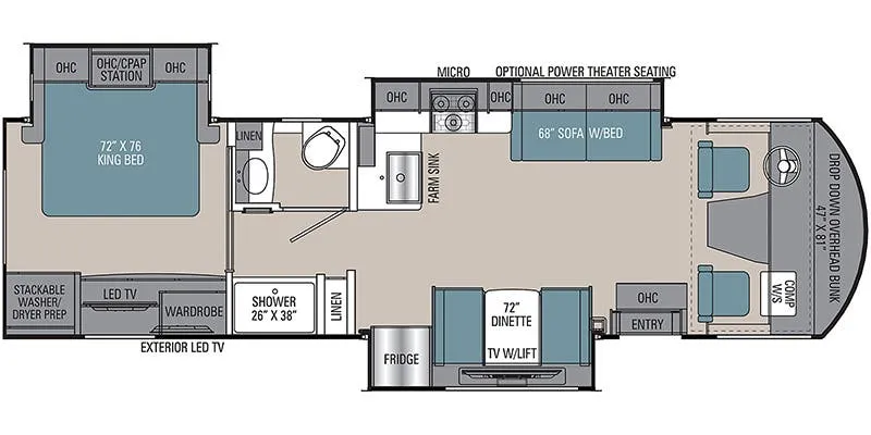 2021 Coachmen Mirada 315KS floor plan