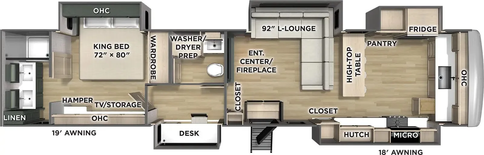 2026 Forest River River Ranch 395FKL - Floor plan