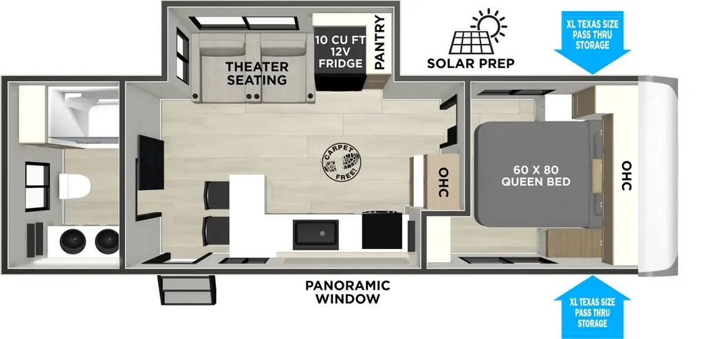 2026 Forest River Salem Hemisphere Hyper-Lyte 24RBHL floor plan