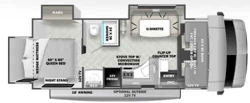 Forest River Sunseeker Classic 2500TS floor plan