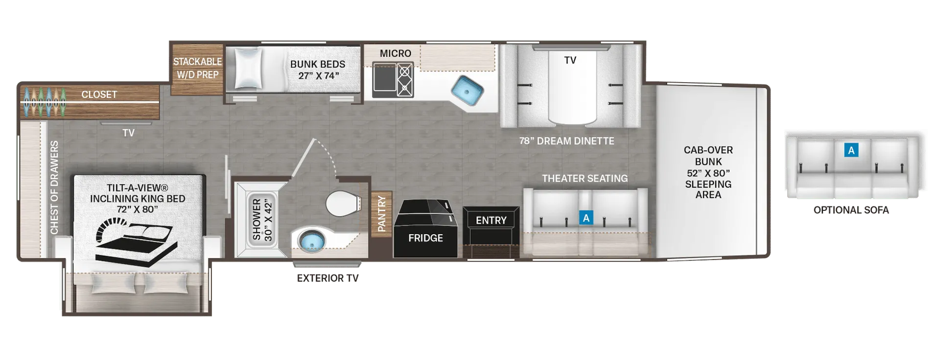 Thor Motor Coach Inception 38BX floor plan