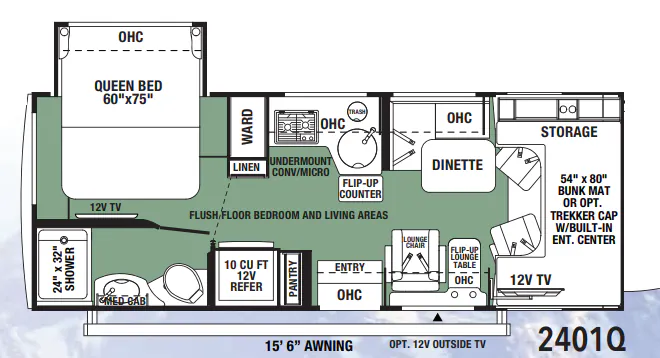 Forest River Forester MBS 2401Q floor plan