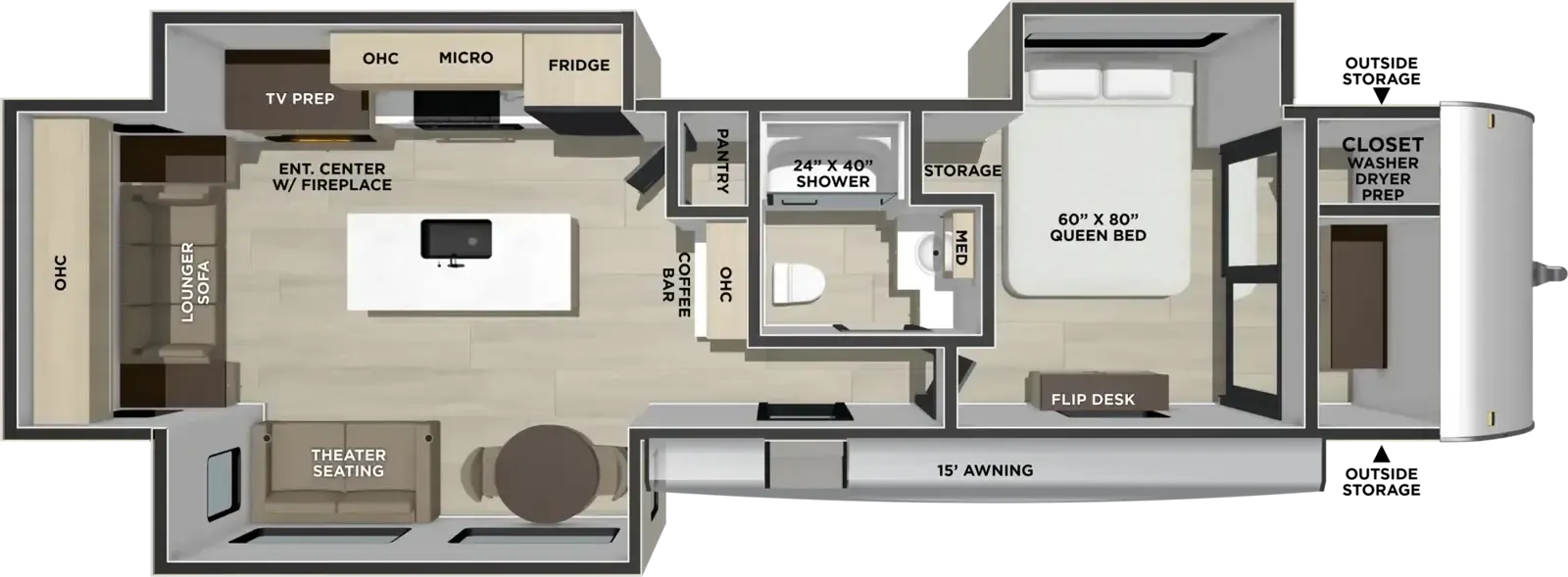 Coachmen Shasta 33RLTS floor plan