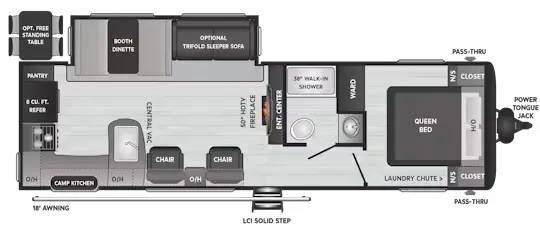Keystone Hideout 28RKS floor plan