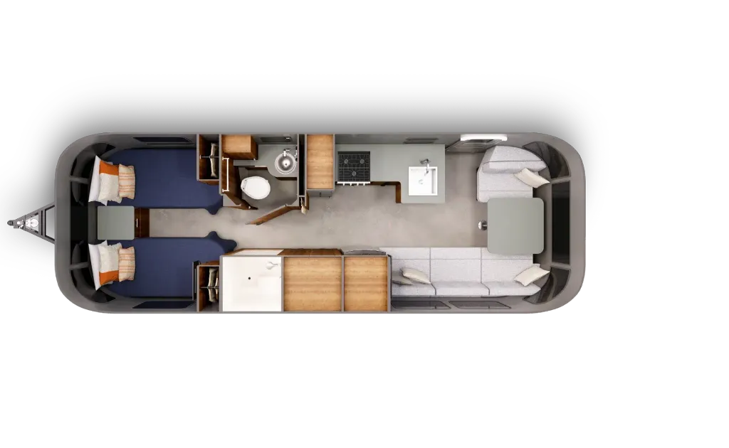 2027 Airstream Trade Wind 27FB TWIN floor plan
