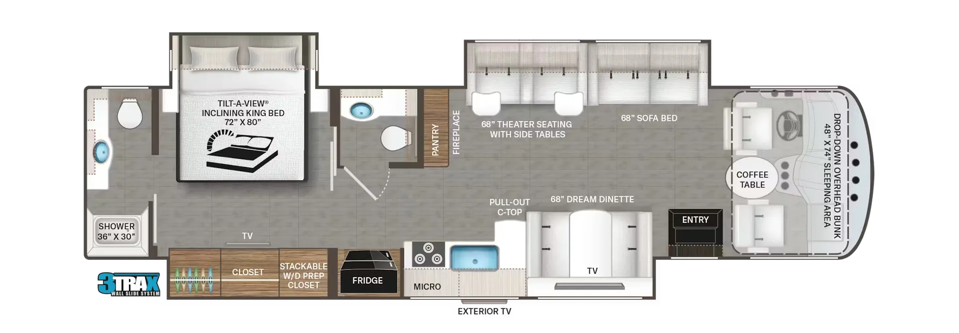 2026 Thor Motor Coach Hurricane 36H - Floor plan