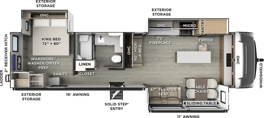 2027 Forest River RV Rockwood Signature 8391FK floor plan