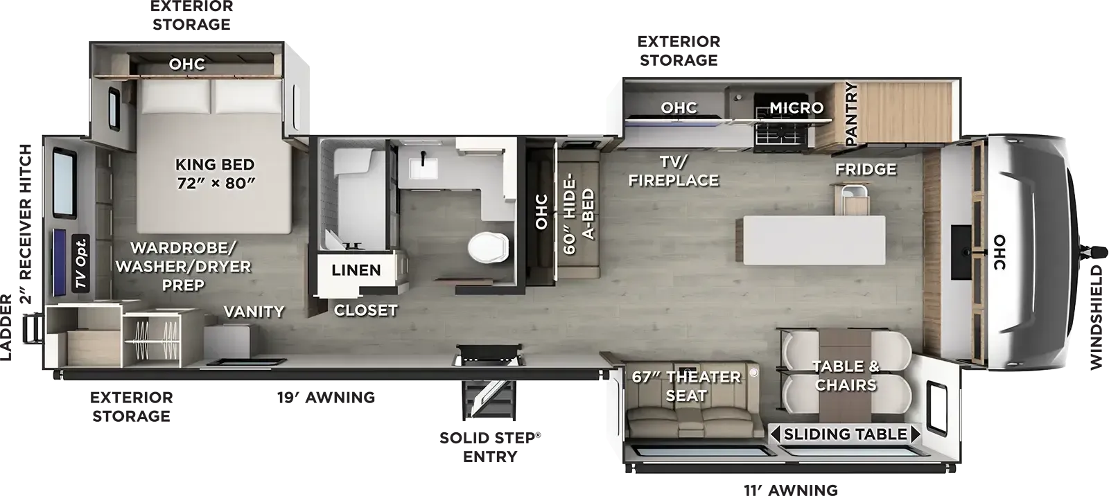 2027 Forest River RV Rockwood Signature 8391FK - Floor plan