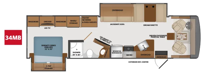 Fleetwood Fortis 34MB floor plan
