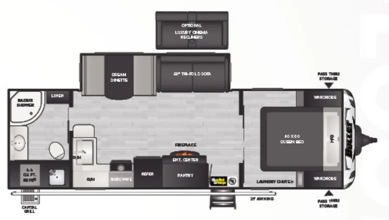Keystone Bullet 260RBSWE floor plan