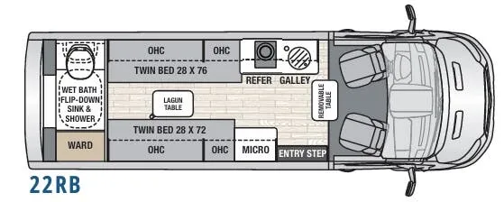 2021 Coachmen Beyond 22RB - Floor plan