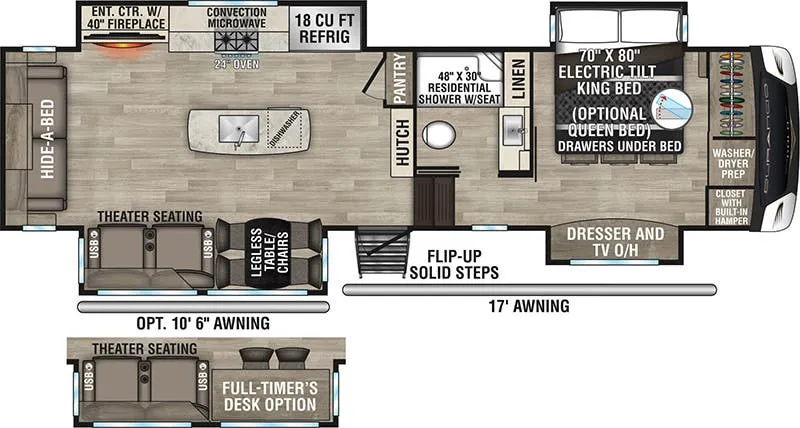K-Z Durango Gold G356RLQ floor plan
