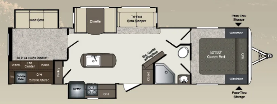 Keystone Laredo 331BH floor plan