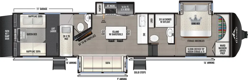 2025 EAST TO WEST Takoda 350TH floor plan