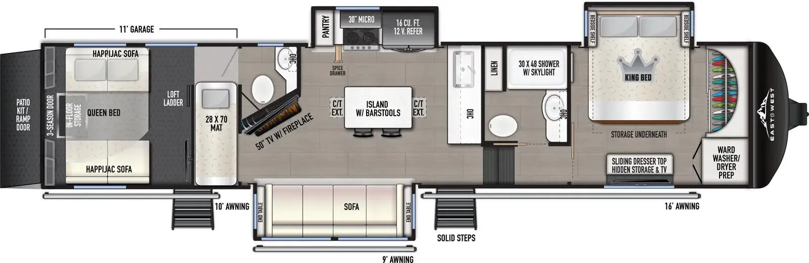 2025 EAST TO WEST Takoda 350TH - Floor plan