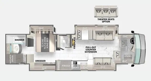 Forest River Berkshire 39A floor plan