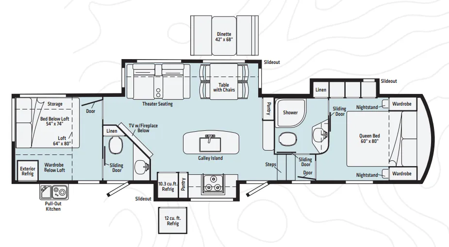 Winnebago Voyage V3639BHL floor plan