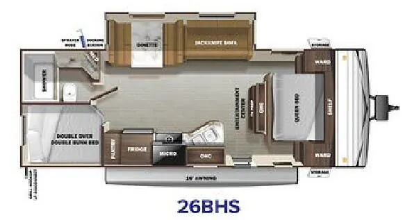 Starcraft Autumn Ridge 26BHS floor plan