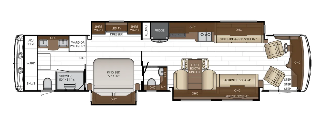 Newmar Dutch Star 4370 floor plan