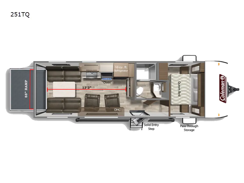 2021 Dutchmen Coleman Lantern 251TQ - Floor plan