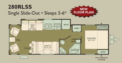 Fleetwood Backpack 280RLSS floor plan