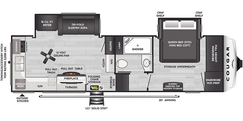 2026 Keystone RV Cougar 260MLE - Floor plan