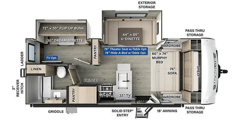 2025 Forest River Flagstaff 25FBH - Floor plan