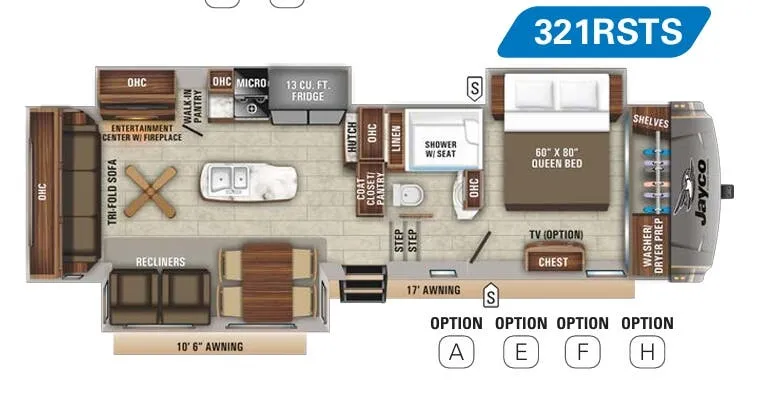 2020 Jayco Eagle 321RSTS - Floor plan