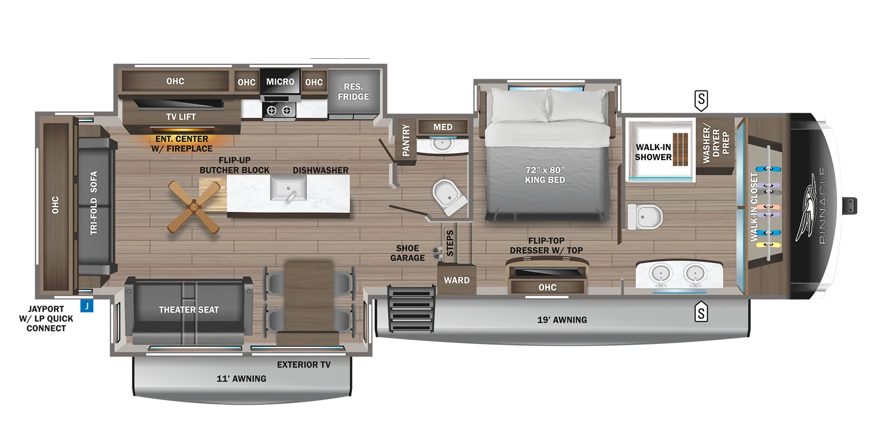2024 Jayco Pinnacle 36FBTS - Floor plan