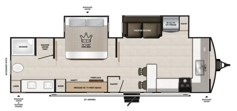 Forest River Salem Hemisphere 261FKRB floor plan