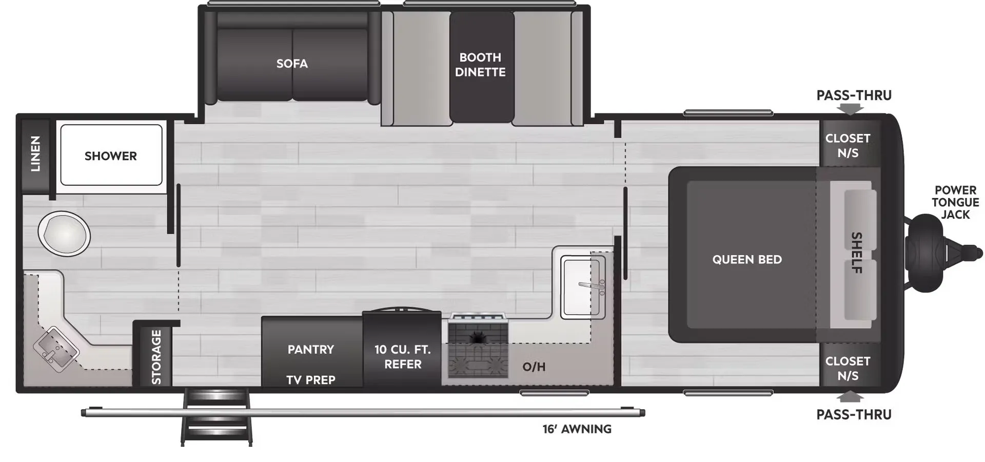 Keystone Hideout Sport 244RBWE floor plan