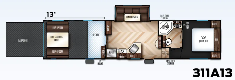 Forest River Vengeance Rogue 311A13 floor plan