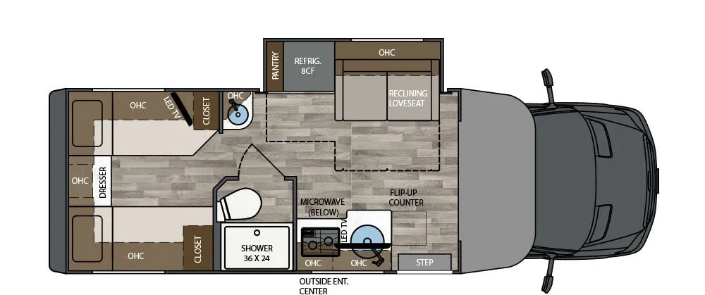 Renegade RV Vienna 25TBN floor plan