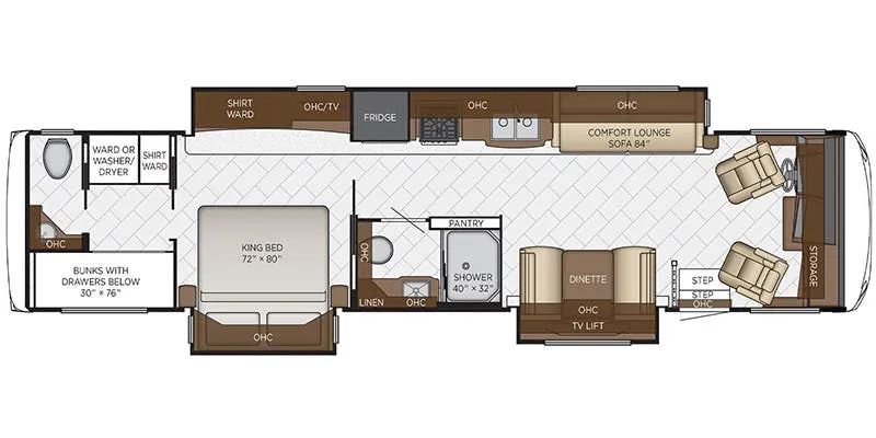 Newmar Canyon Star 3929 floor plan