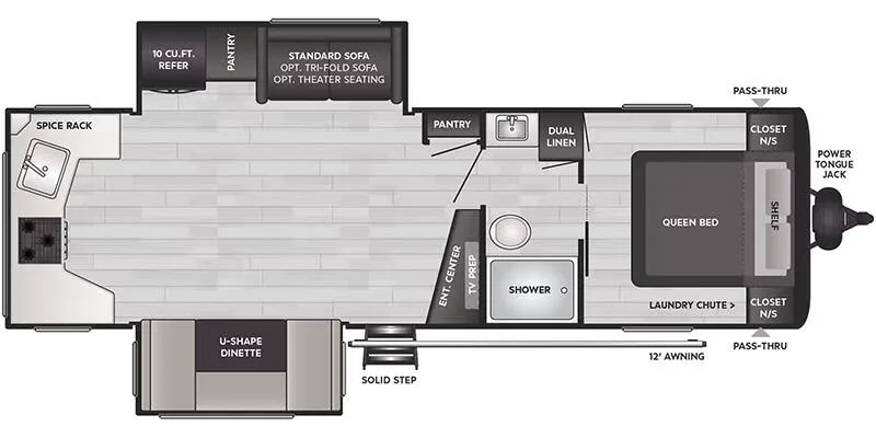 2025 Keystone Hideout East 28RKD - Floor plan