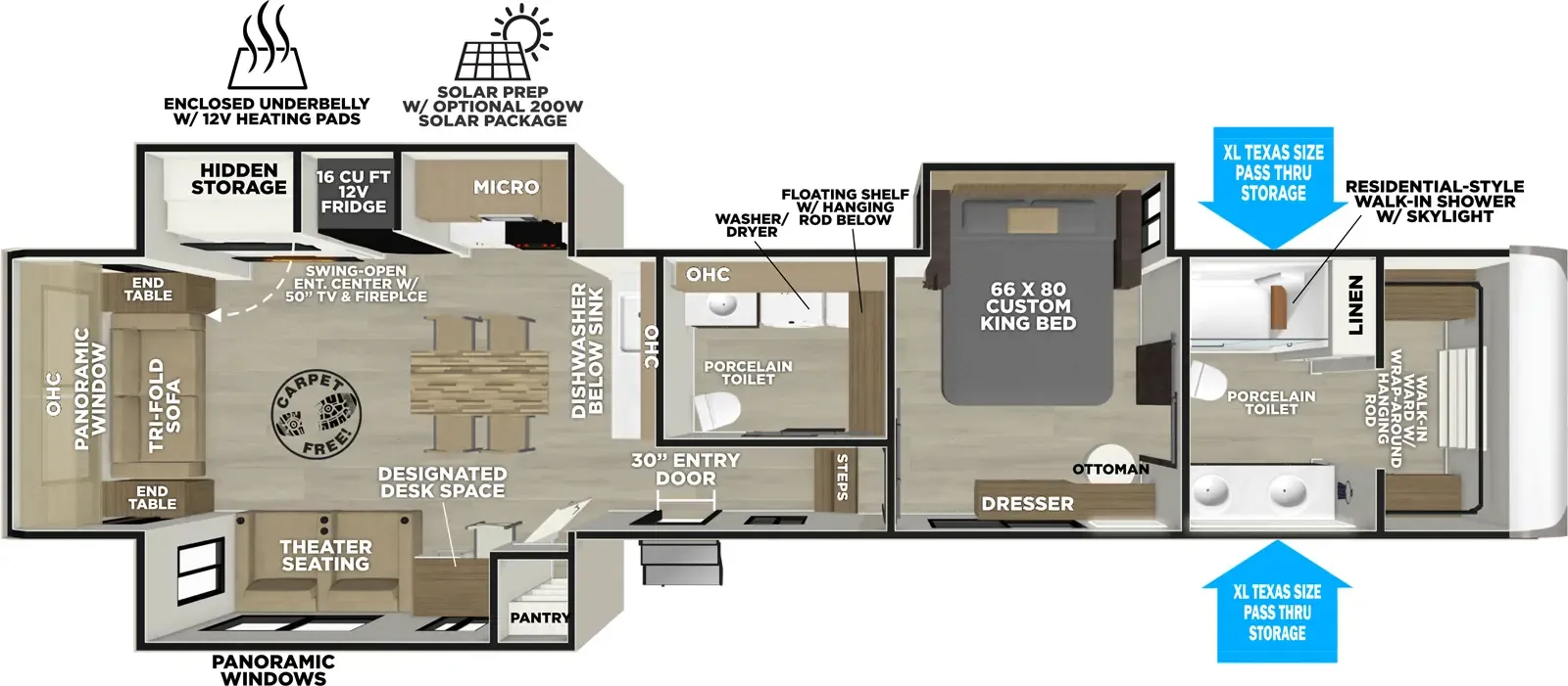 2026 Forest River Wildwood Heritage Glen 380WDR - Floor plan