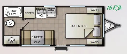 Pacific Coachworks Mighty Lite 16RB floor plan