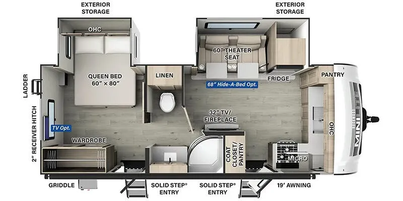 2025 Forest River Rockwood Mini Lite 2516S - Floor plan