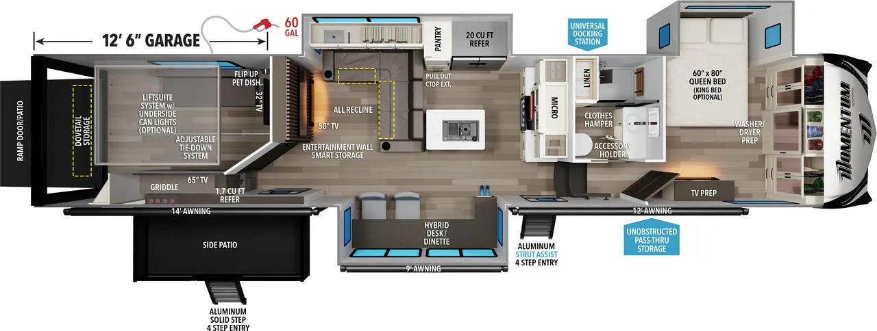 Grand Design Momentum 399M floor plan